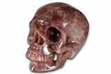 Realistic, Strawberry Quartz Crystal Skull - Madagascar #378634-2
